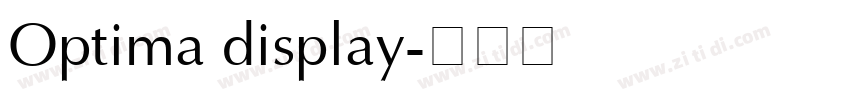 Optima display字体转换